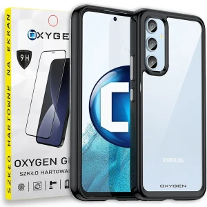 Etui na telefon Samsung Galaxy A55 Oxygen Pure Czarne + Szkło Hartowane