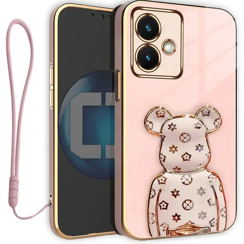 Etui Case do Motorola Moto G54 | G54 Power Edition OXYGEN BeaR + Smycz RÓŻOWE
