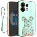 Etui OXYGEN Case Pokrowiec do Xiaomi Redmi NOTE 13 4G + uchwyt BeaR + Smycz MIĘTOWE