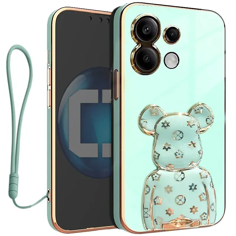 Etui OXYGEN Case Pokrowiec do Xiaomi Redmi NOTE 13 4G + uchwyt BeaR + Smycz MIĘTOWE