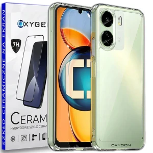 Etui na telefon XIAOMI REDMI 13C Oxygen Pure Bezbarwne + Szkło Ceramiczne