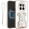 Etui OXYGEN Case Pokrowiec do Realme 12 PRO 5G | PRO PLUS 5G + uchwyt BeaR + Smycz BIAŁE