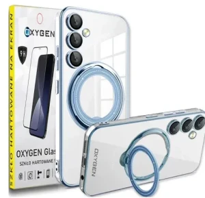 Etui na telefon Samsung Galaxy A35 Oxygen MagSave Niebieskie + Szkło Hartowane