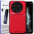Etui CASE ochronny pokrowiec karbonowy IQS OXYGEN do Xiaomi 14 ULTRA CZERWONY | folia POLIMEROWA