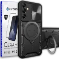 Etui Case Oxygen RR do Samsung Galaxy A35 5G + szkło ceramiczne na ekran CZARNE