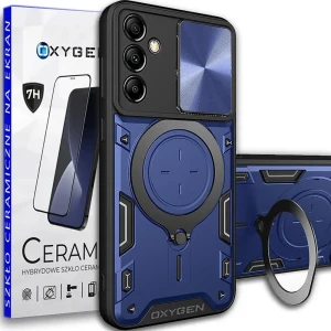 Etui na telefon Samsung Galaxy A35 5G Oxygen RR Niebieskie + Szkło Ceramiczne