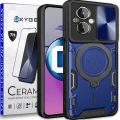 Etui Case Oxygen RR do Realme C67 4G + szkło ceramiczne na ekran NIEBIESKIE