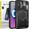 Etui Case Oxygen RR do Realme C67 4G + szkło hartowane na ekran CZARNE