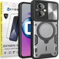 Etui Case Oxygen RR do Realme C67 4G + szkło hartowane na ekran SREBRNE