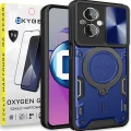 Etui Case Oxygen RR do Realme C67 4G + szkło hartowane na ekran NIEBIESKIE