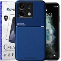 Etui CASE pokrowiec IQS OXYGEN do Redmi Note 13 PRO 5G + szkło Ceramiczne NIEBIESKIE