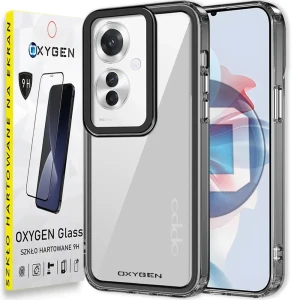 Etui na telefon OPPO Reno11 F 5G Reno 11F Oxygen Pure Szare + Szkło Hartowane 9H