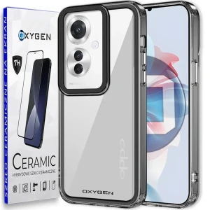 Etui na telefon OPPO Reno11 F 5G Reno 11F Oxygen Pure Szare + Szkło Ceramiczne 9H