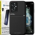 Etui CASE pokrowiec IQS OXYGEN do OPPO RENO11 F 5G CZARNE + szkło HARTOWANE