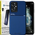 Etui CASE pokrowiec IQS OXYGEN do OPPO RENO11 F 5G NIEBIESKIE + szkło HARTOWANE