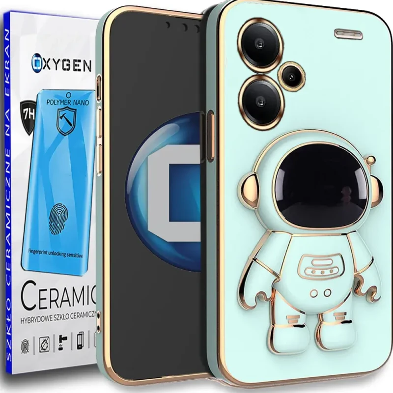 Etui Case pokrowiec OXYGEN Astro do Xiaomi Redmi Note 13 Pro PLUS 5G | folia ceramiczna MIĘTOWE