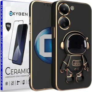 Etui na telefon Redmi 13C 4G Oxygen Astro Czarne + Szkło Ceramiczne
