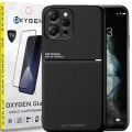 Etui pokrowiec IQS OXYGEN Case do Xiaomi Redmi 12 4G CZARNE | szkło hartowane