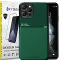 Etui pokrowiec IQS OXYGEN Case do Xiaomi Redmi 12 4G ZIELONE | szkło hartowane