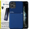 Etui pokrowiec IQS OXYGEN Case do Xiaomi Redmi 12 5G NIEBIESKIE | szkło Hartowane