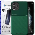 Etui pokrowiec IQS OXYGEN Case do Xiaomi Redmi 12 5G ZIELONE | szkło CERAMICZNE