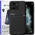 Etui pokrowiec IQS OXYGEN Case do Xiaomi Redmi 13c 4G CZARNE | szkło CERAMICZNE