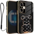 Etui ochronne Case obudowa do OPPO RENO11 F OXYGEN uchwyt BeaR + Smycz CZARNE