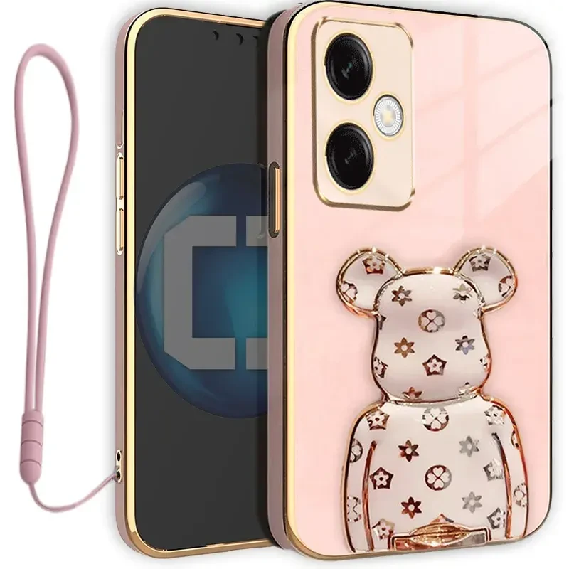 Etui ochronne Case obudowa do OPPO RENO11 F OXYGEN uchwyt BeaR + Smycz RÓŻOWE