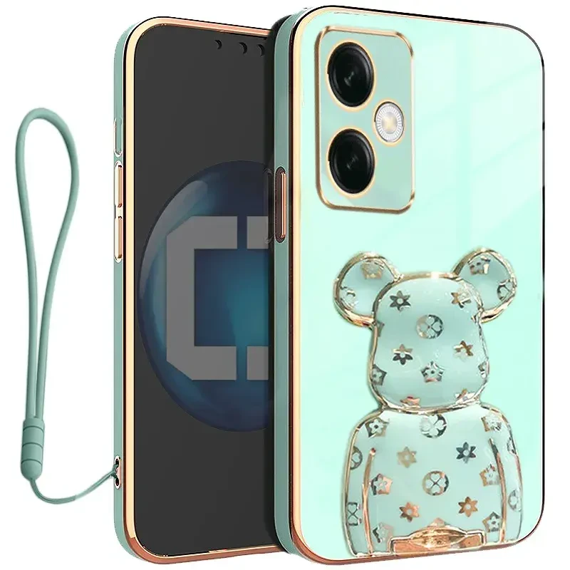 Etui ochronne Case obudowa do OPPO RENO11 F OXYGEN uchwyt BeaR + Smycz MIĘTOWE