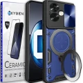 Etui Case Pokrowiec OXYGEN RR do OPPO RENO11 F + SZKŁO CERAMICZNE | NIEBIESKIE