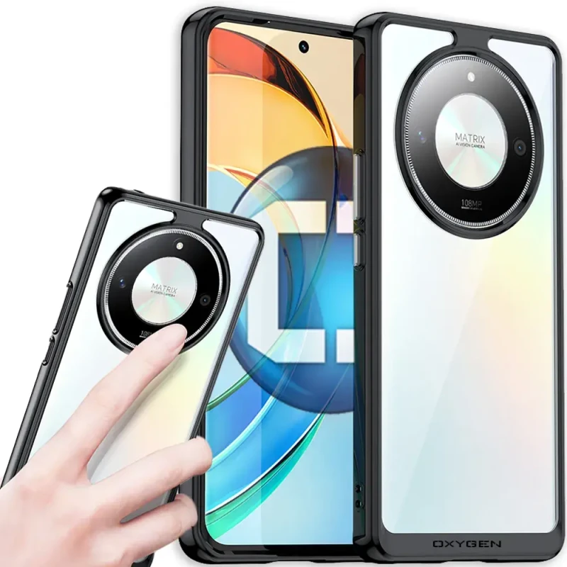 Etui akrylowe Case marki OXYGEN PURE do Honor Magic6 Lite 5G CZARNE