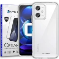 Etui OXYGEN PURE do Redmi Note 12 PRO PLUS 5G Transparentny + szkło ceramiczne