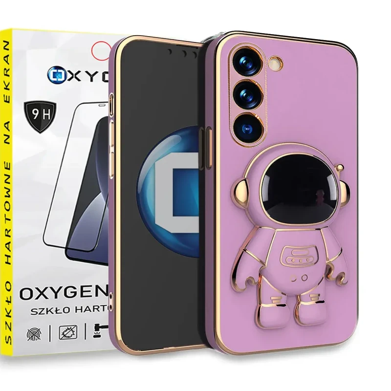 Etui ochronne Case pokrowiec OXYGEN ASTRO do Samsung A35 5G + SZKŁO HARTOWANE | FIOLETOWE