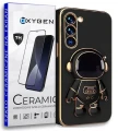 Etui ochronne Case pokrowiec OXYGEN ASTRO do Samsung A55 + SZKŁO CERAMICZNE | CZARNE