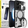 PANCERNE Etui OXYGEN RR do Xiaomi Redmi 13c 4G + szkło Hartowane na ekran | SREBRNE