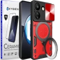 PANCERNE Etui OXYGEN RR do Xiaomi Redmi 13c 4G + szkło CERAMICZNE na ekran | CZERWONE