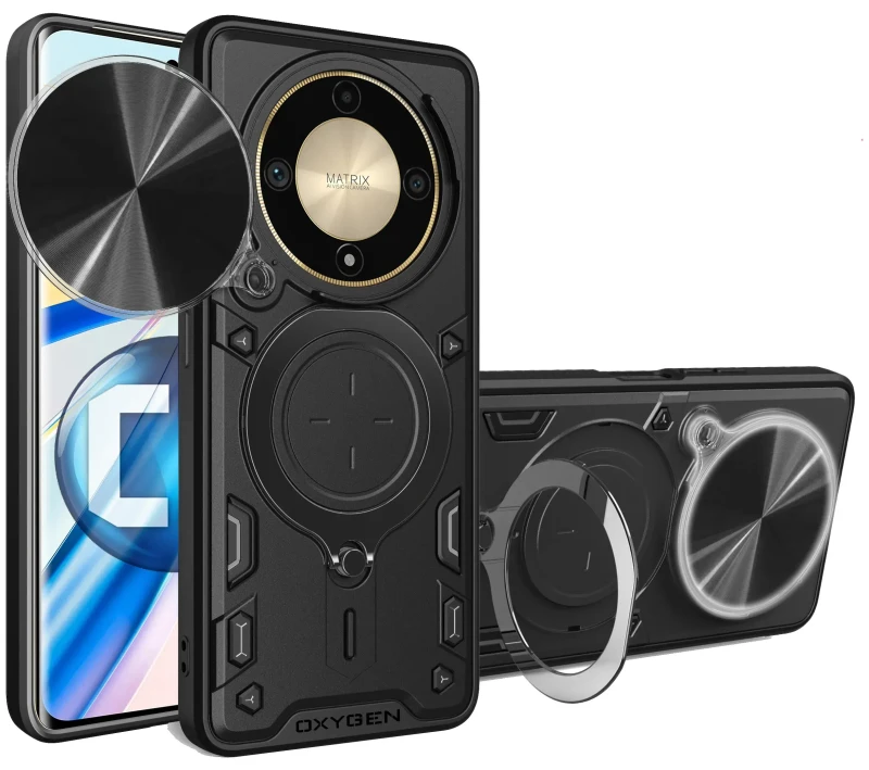 Etui OCHRONNE Case Pokrowiec OXYGEN RR do HONOR MAGIC6 LITE CZARNE