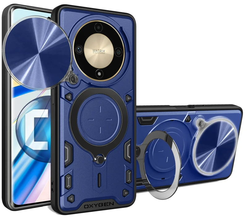 Etui OCHRONNE Case Pokrowiec OXYGEN RR do HONOR MAGIC6 LITE NIEBIESKIE