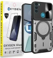 Etui OCHRONNE Case Pokrowiec OXYGEN RR do MOTOROLA G71 SREBRNE | SZKŁO HARTOWANE