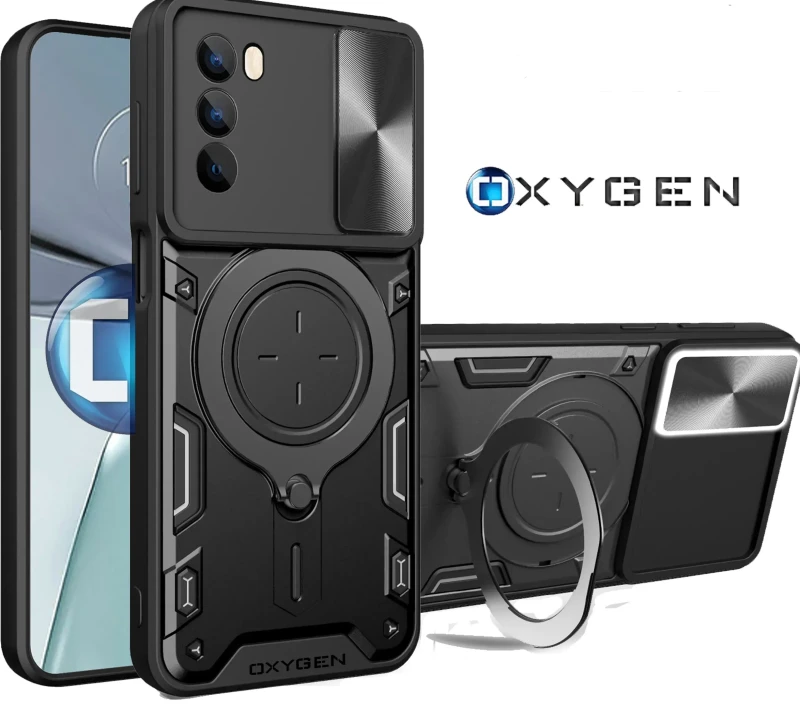 Etui OCHRONNE Case Pokrowiec OXYGEN RR do MOTOROLA G62 5G CZARNE