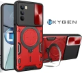 Etui OCHRONNE Case Pokrowiec OXYGEN RR do MOTOROLA G62 5G CZERWONE