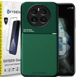 Etui na telefon Realme 12 PLUS Szkło Hartowane Oxygen IQS Zielone