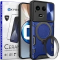 PANCERNE etui case marki OXYGEN RR do Realme 11 5G | szkło CERAMICZNE na ekran | NIEBIESKIE