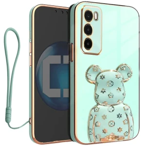 Etui OXYGEN Case Pokrowiec do Reno12 5G + uchwyt BeaR + Smycz MIĘTOWE