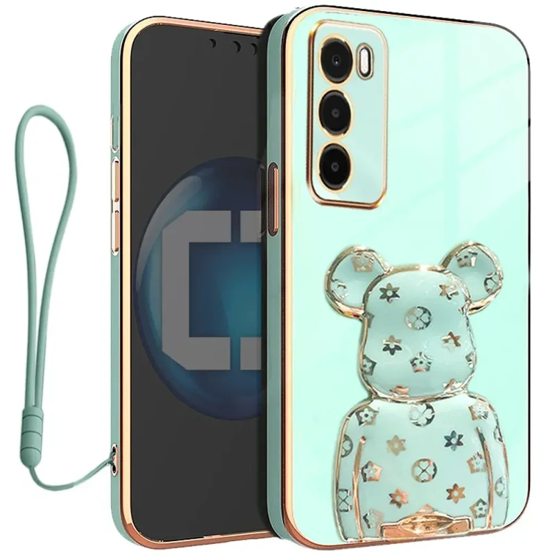 Etui OXYGEN Case Pokrowiec do Reno12 5G + uchwyt BeaR + Smycz MIĘTOWE