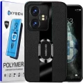 Etui OXYGEN CASE POKROWIEC PAX + RING HOLDER do REALME GT6 5G +FOLIA POLIMEROWA | CZARNE