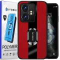 Etui OXYGEN CASE POKROWIEC PAX + RING HOLDER do REALME GT6 5G +FOLIA POLIMEROWA | CZERWONE