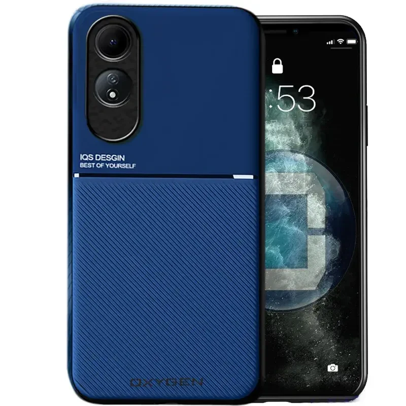 Etui pokrowiec OXYGEN IQS case do Oppo A60 4G | NIEBIESKIE