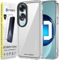 Etui Case OXYGEN PURE pokrowiec do Oppo A60 4G + szkło hartowane | BEZBARWNA RAMKA