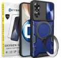 Etui Case marki OXYGEN RR do Reno OPPO A18 4G + szkło hartowane na ekran | NIEBIESKIE